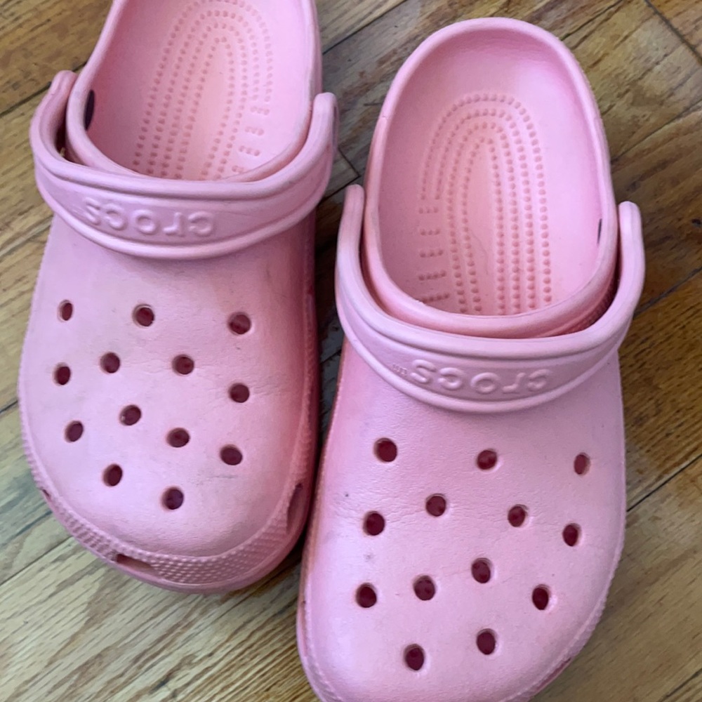 Pink crocs size 8